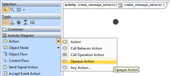 CreateOpaqueActionInActivity