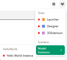 Launcher connection button Launcher connection button