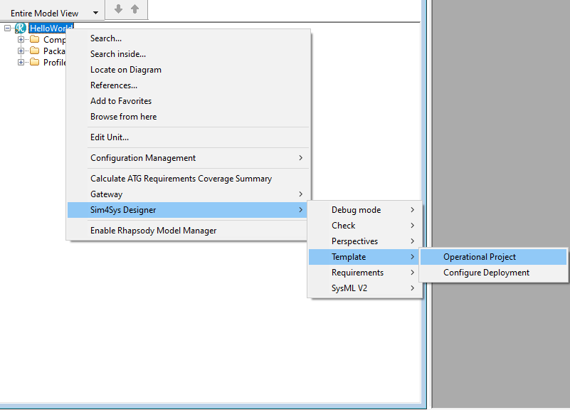 Create Operational Project Create Operational Project