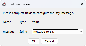 SetValueMessageSay