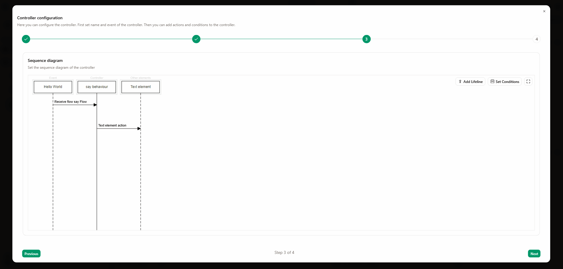 Modifier l'action du contrôleur