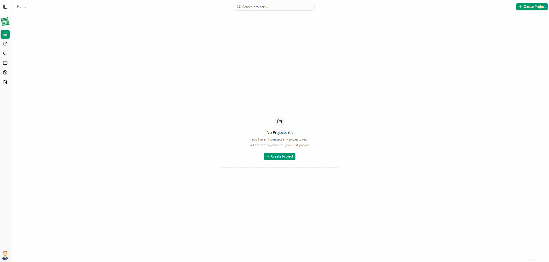 Créer un projet bac à sable