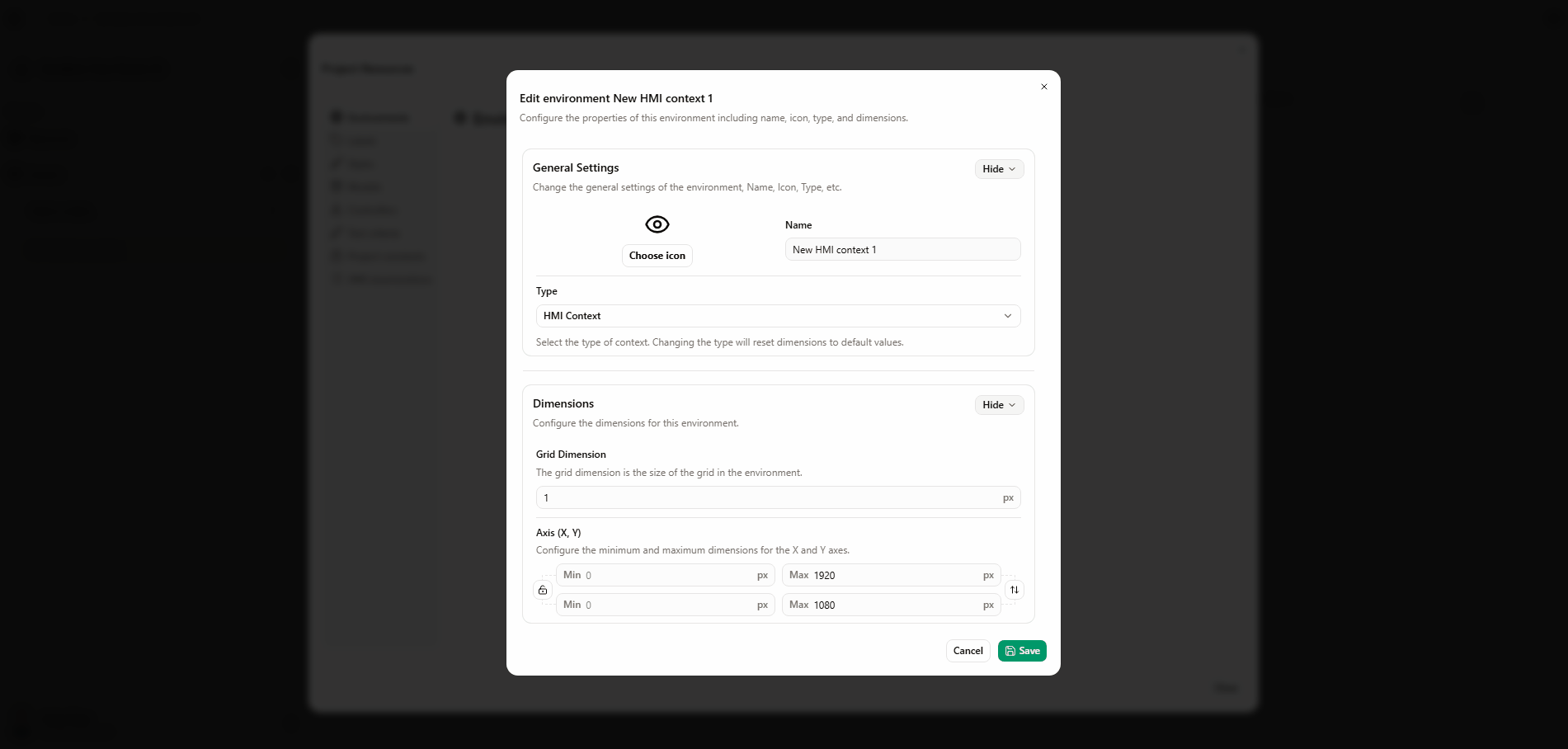 Ajouter un environnement