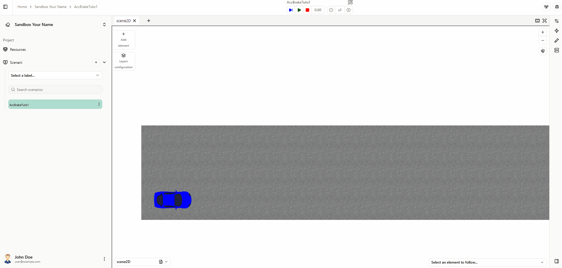 Send car acceleration Send car acceleration