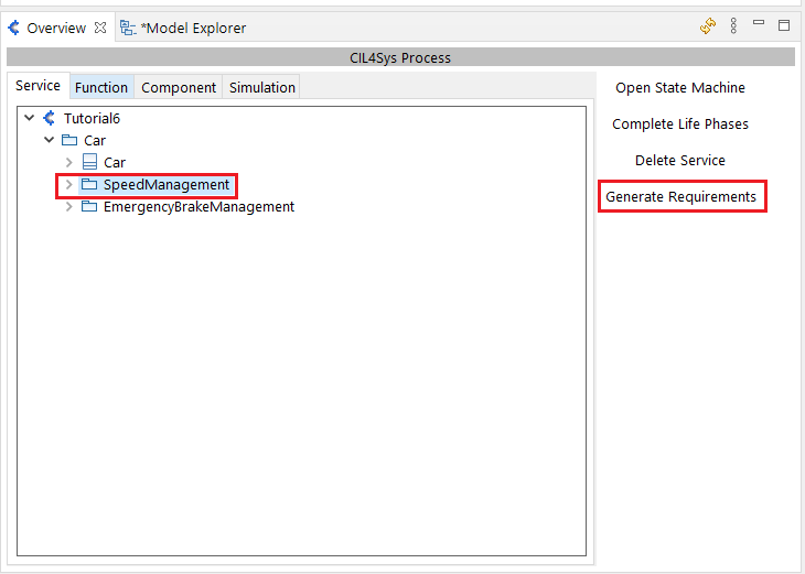 Generate requirements speed management