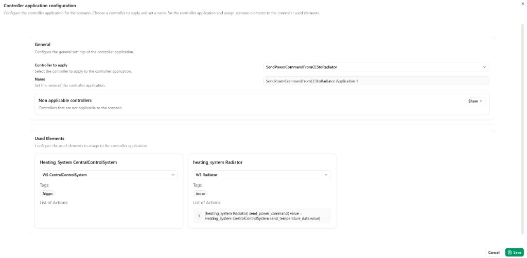 Controller application configuration.
