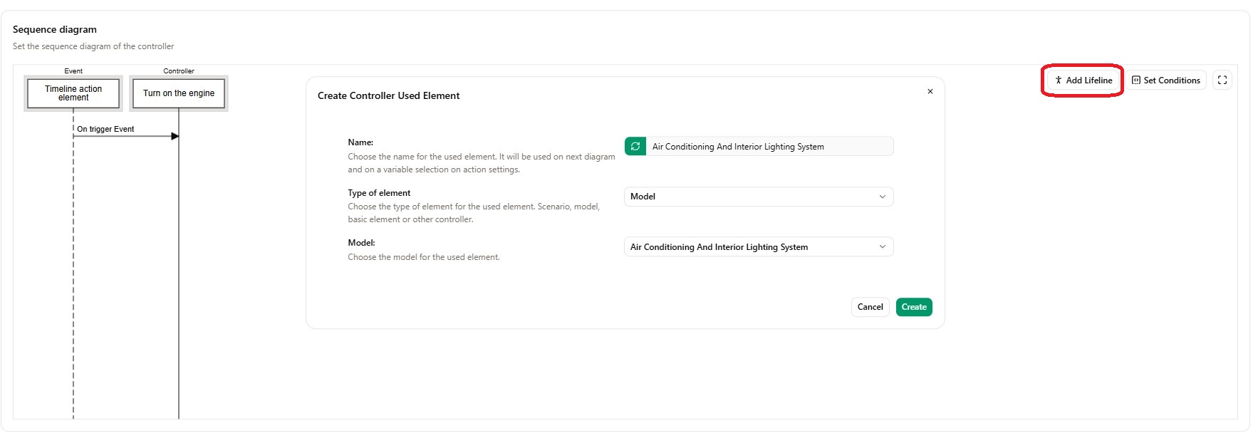 Create Controller Used Element