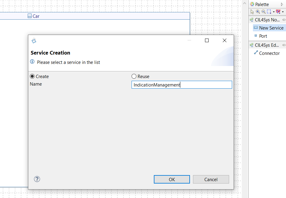 create IndicationManagement Service