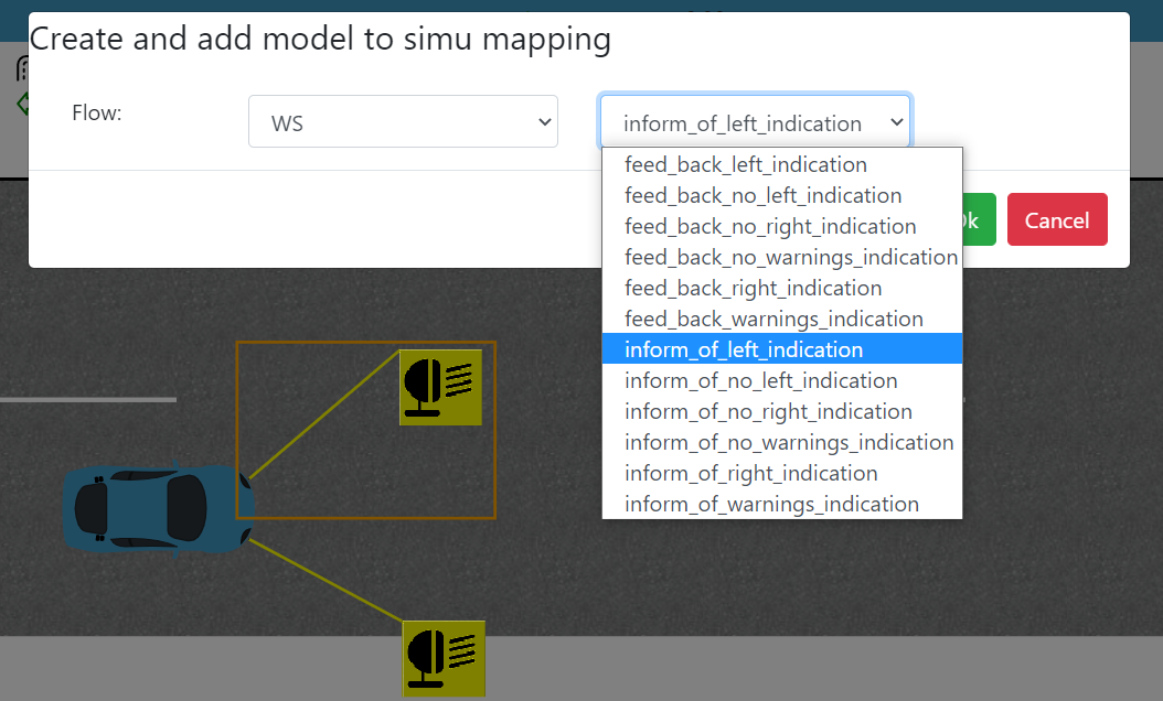 Edit model to simulation mapping