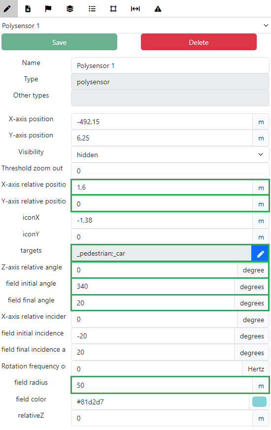 Polysensor properties Polysensor properties