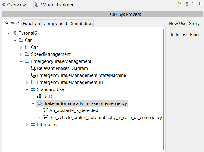 'Emergency Braking' user stories 'Emergency Braking' user stories