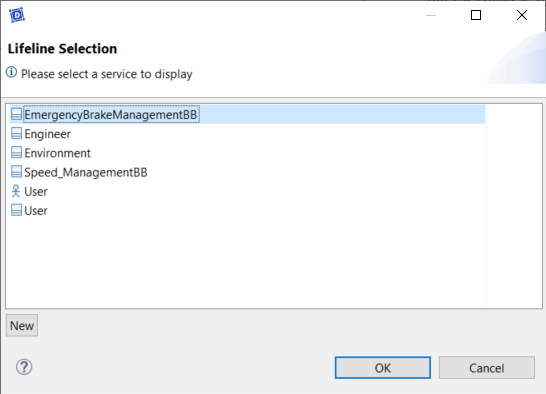 Lifeline Selection, New button Lifeline Selection, New button