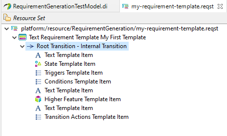 Set root transition structure Set root transition structure
