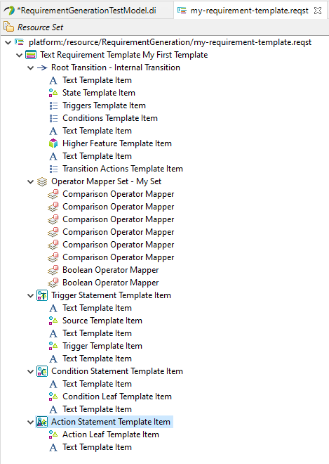 Set root transition structure Set root transition structure