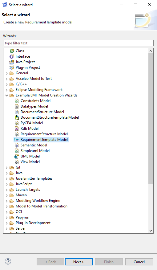 Second page to load a requirement template Second page to load a requirement template