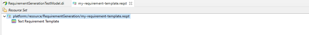 Third page to load an empty requirement template Third page to load an empty requirement template