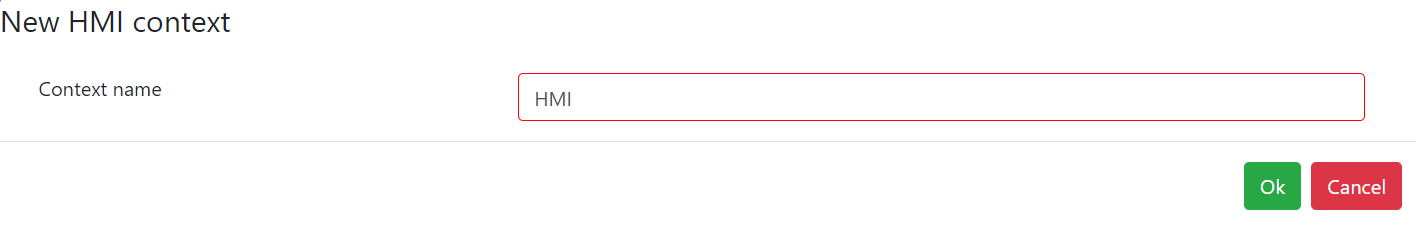 create hmi context create hmi context